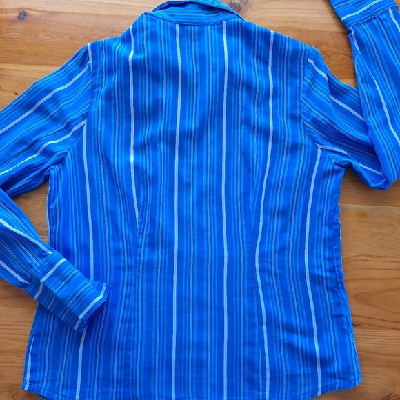 Vintage Striped Chadwicks Long Sleeve Button Up Top - Picture 2 of 6